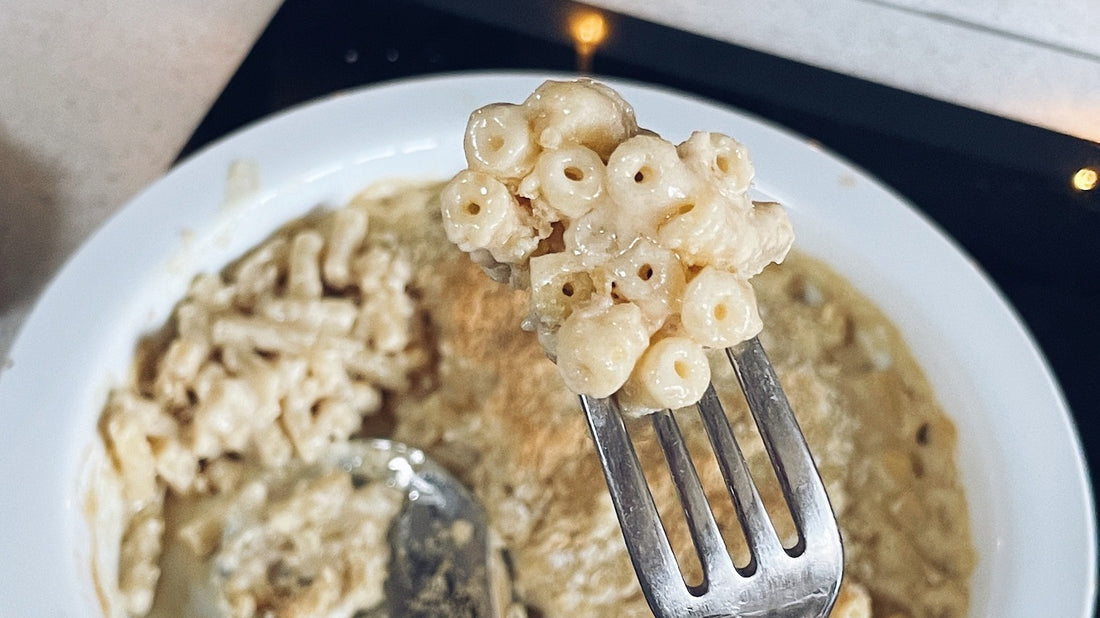 A bowl of mac and cheese