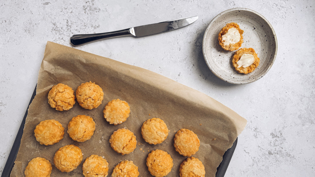 cheese scones with butter 