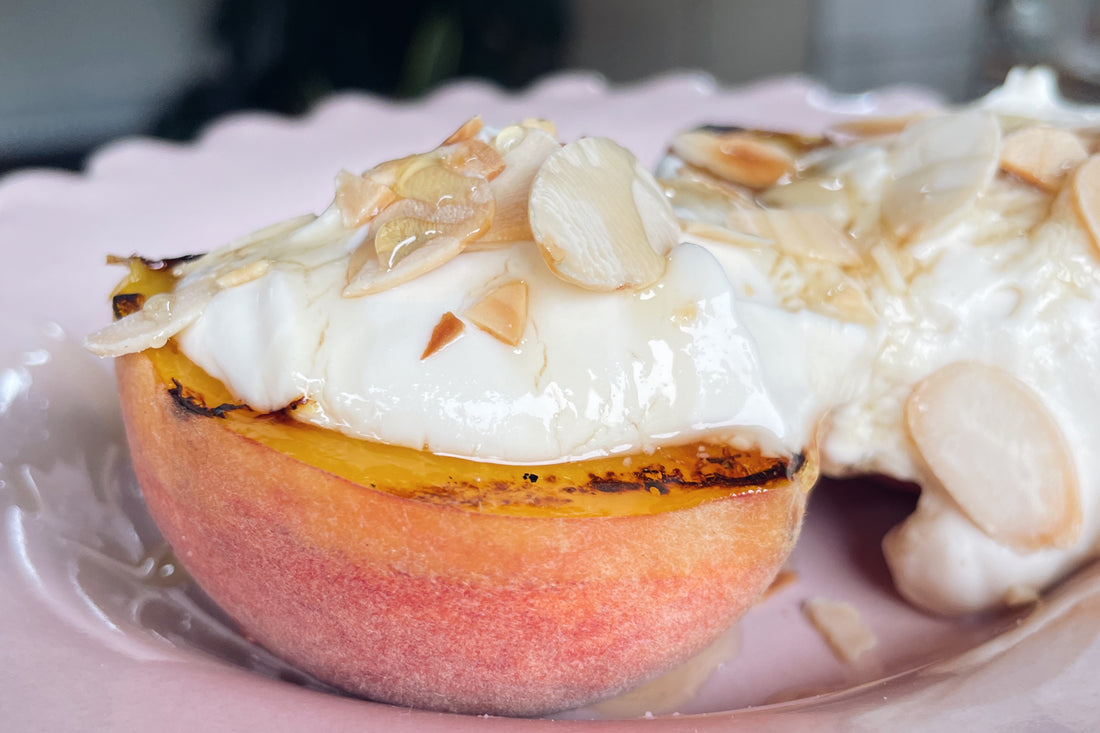 Whipped Rikotta + Grilled Peaches